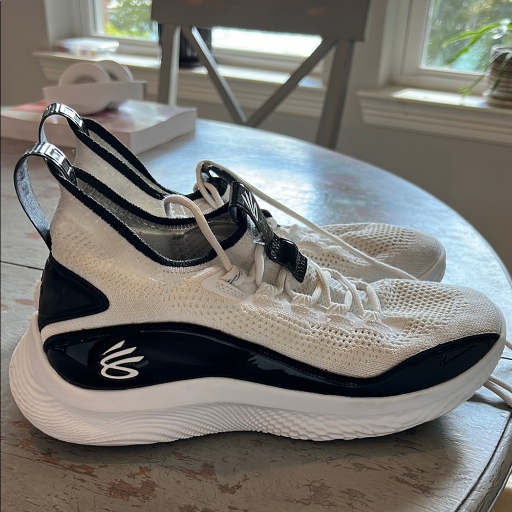 Stylish White and Black Women's Sneakers